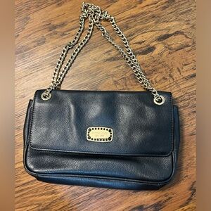 MICHAEL KORS Black Leather Evening Bag